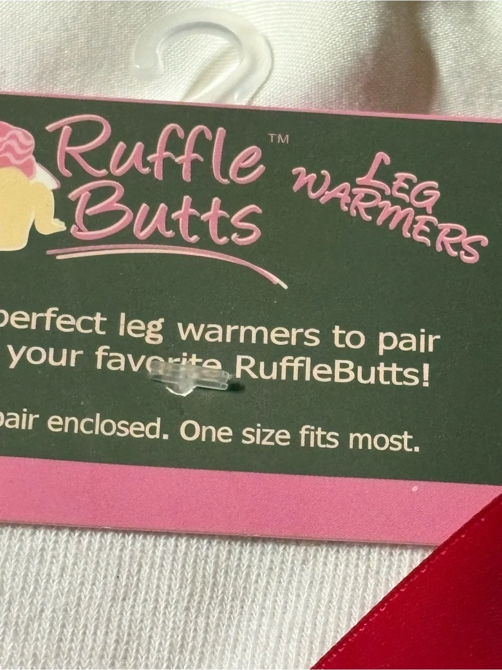 Ruffle Butts White and Hot Pink Ruffled Leg Warmers